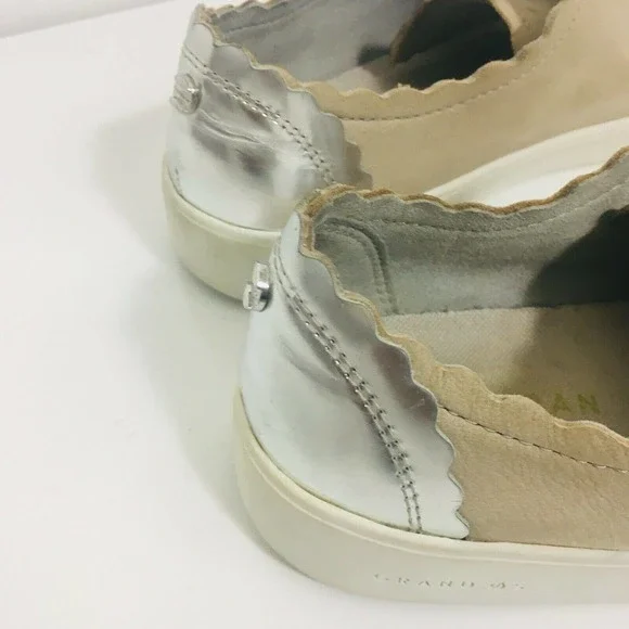 COLE HAAN W17783 Grand Crosscourt Scallop Slip-On Leather Shoes Women's 6 B - Picture 5 of 5